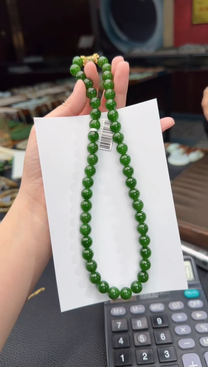 【闪购商品】和田玉颈饰未镶嵌碧玉妈妈链卡10
