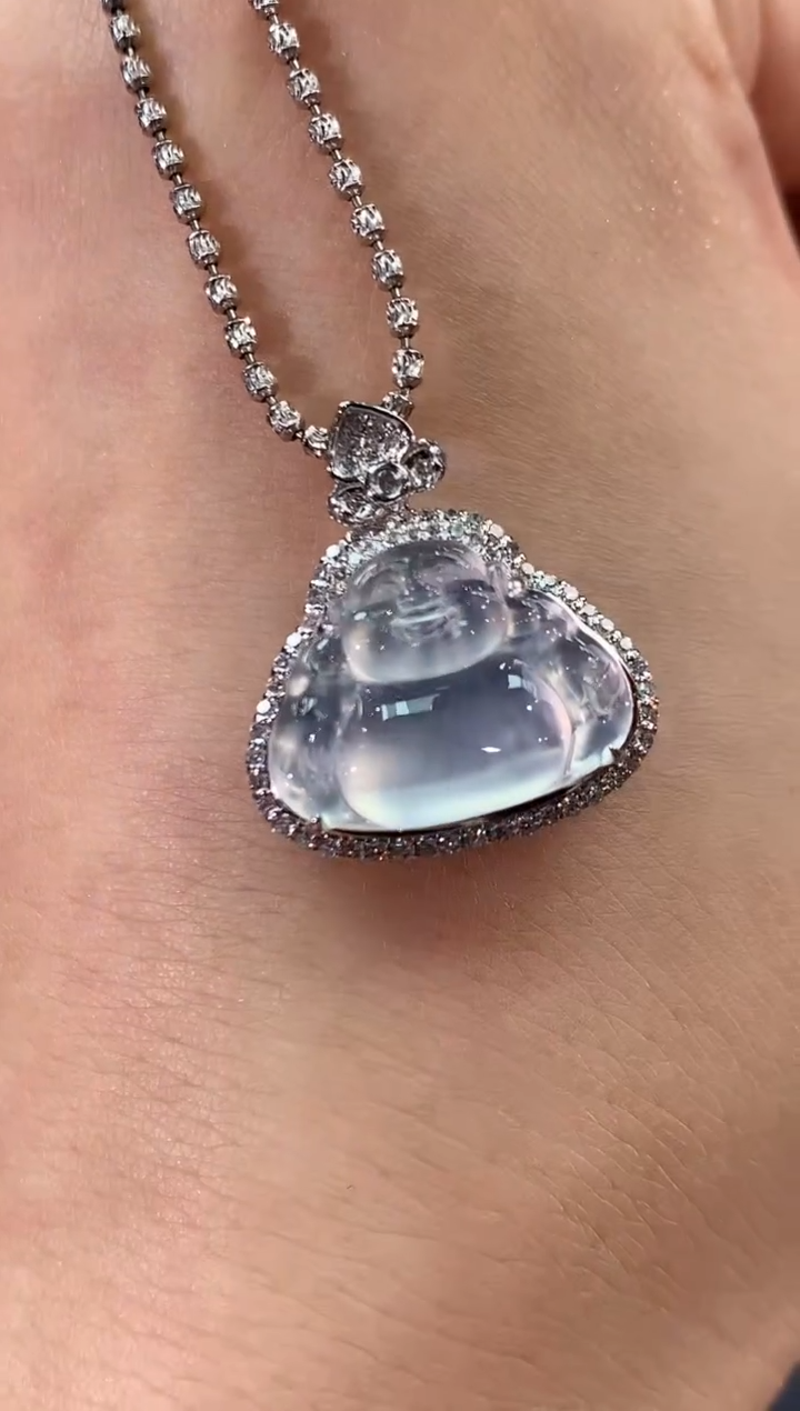 【闪购商品】翡翠吊坠(不含链)18K金镶嵌B213