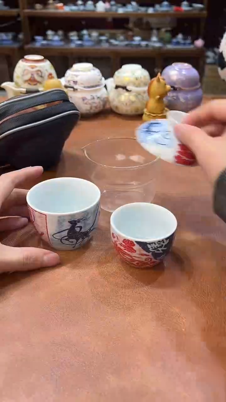 真的很便宜会开片的旅行茶具