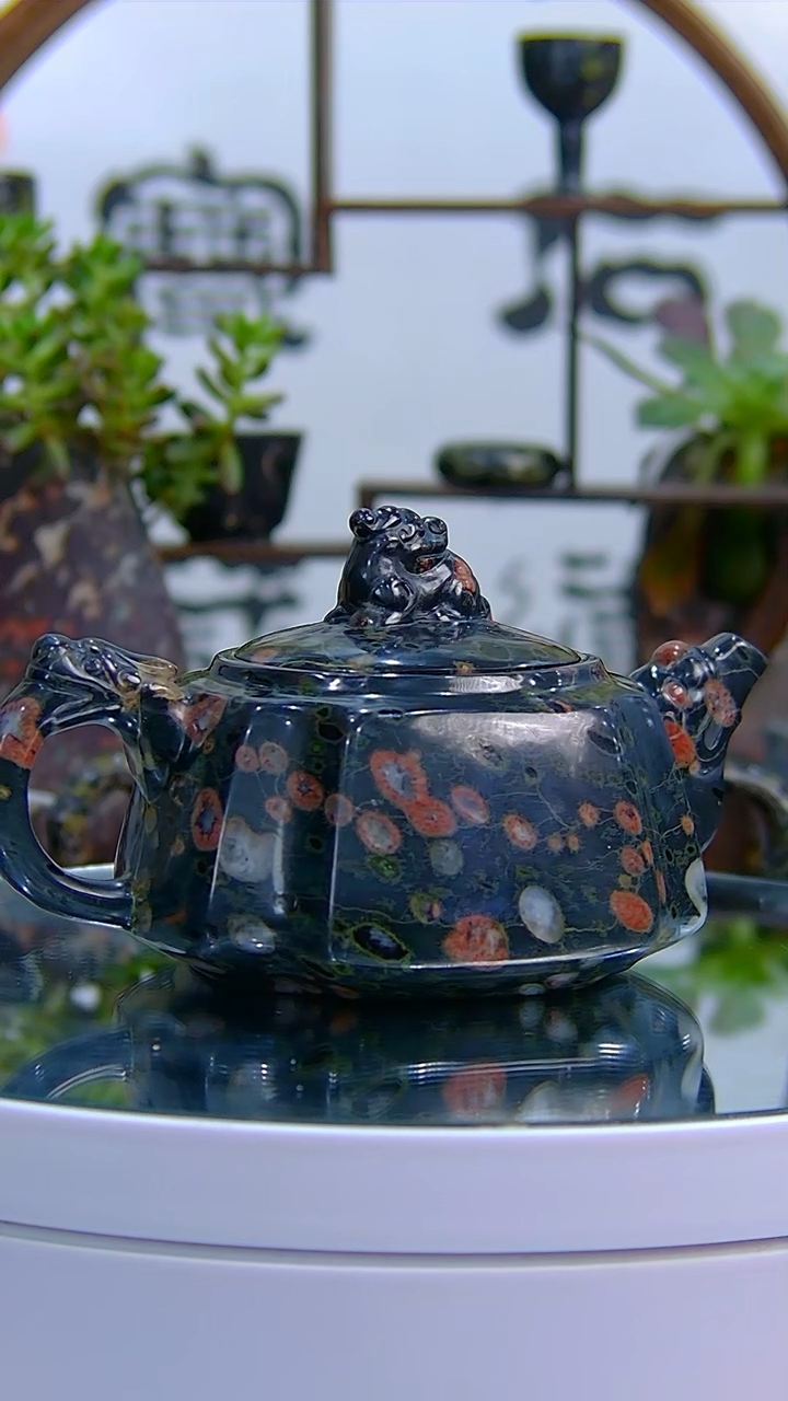【闪购商品】奢上奢梅花玉茶具