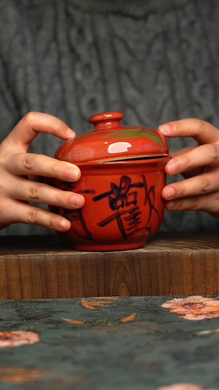 杯釉下彩手工手绘同款陶器