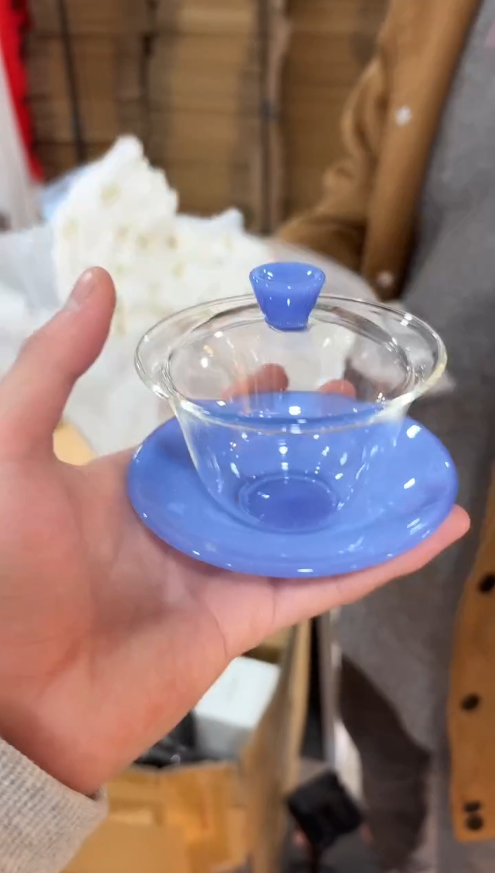 【闪购商品】孤品包装瑕疵禾器-源荷盖碗-雾蓝玉