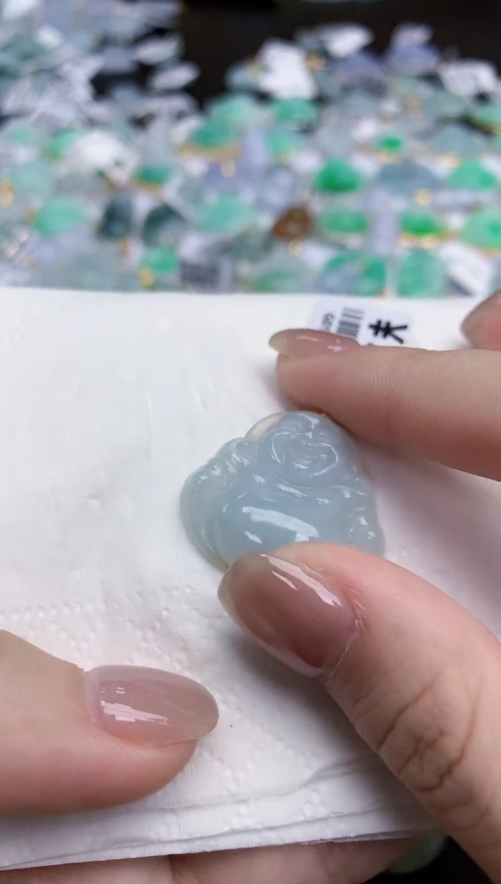 【闪购商品】翡翠颈饰18K金镶嵌天然缅甸翡翠A货