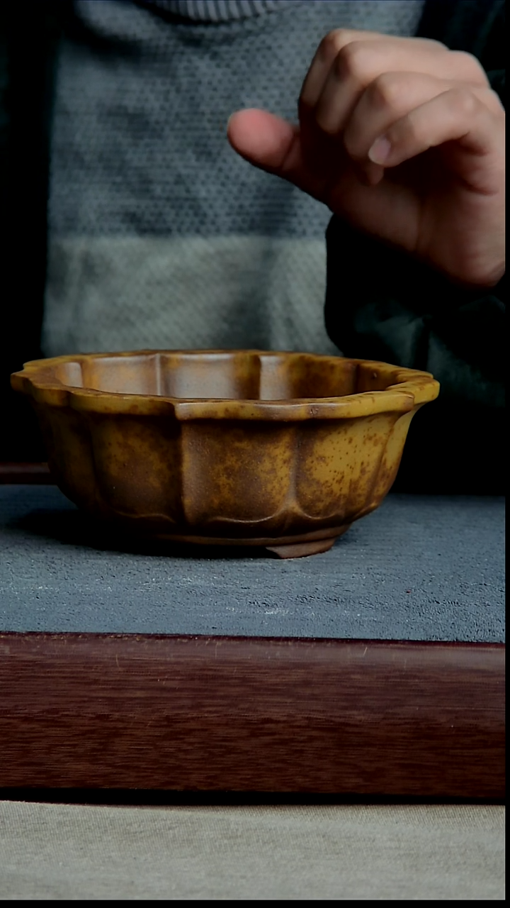 紫砂花盆13*5.5内径尺寸 窑变