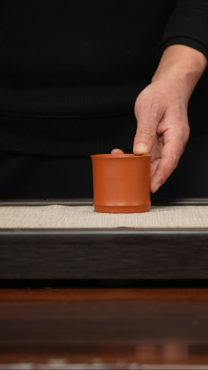 【闪购商品】紫砂茶壶朱泥竹节杯