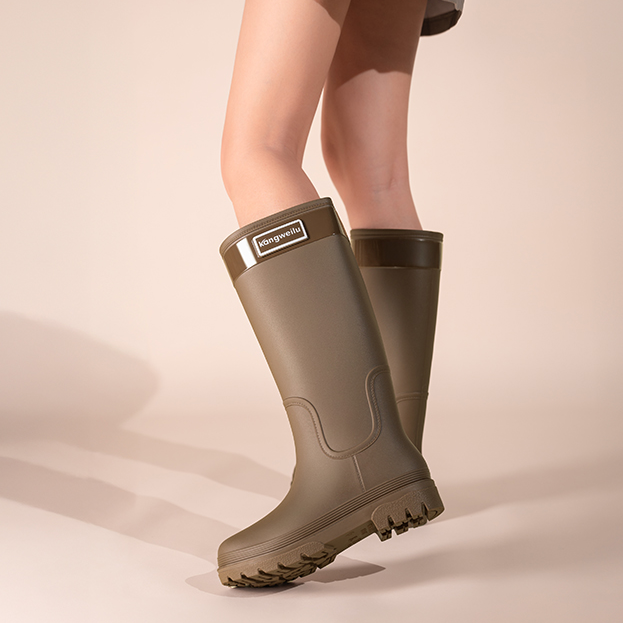 日韩高档水鞋时尚加高筒雨鞋防水高帮长筒长筒雨靴水靴防滑冬保暖