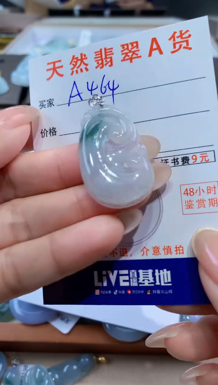 颈饰未镶嵌翡翠天然缅甸翡翠A货挂件 