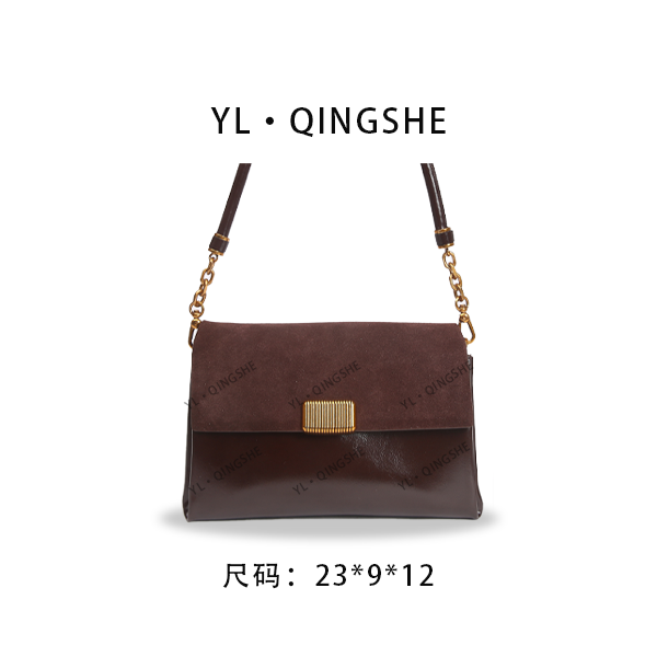 【依琳定制】女士潮流时尚经典气质手拎单肩包SKL-G8051-1-咖啡色