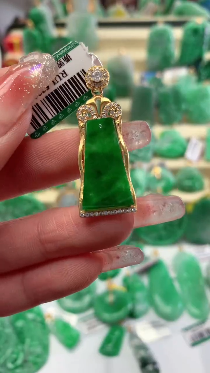 【闪购商品】翡翠颈饰银S925镶嵌挂件