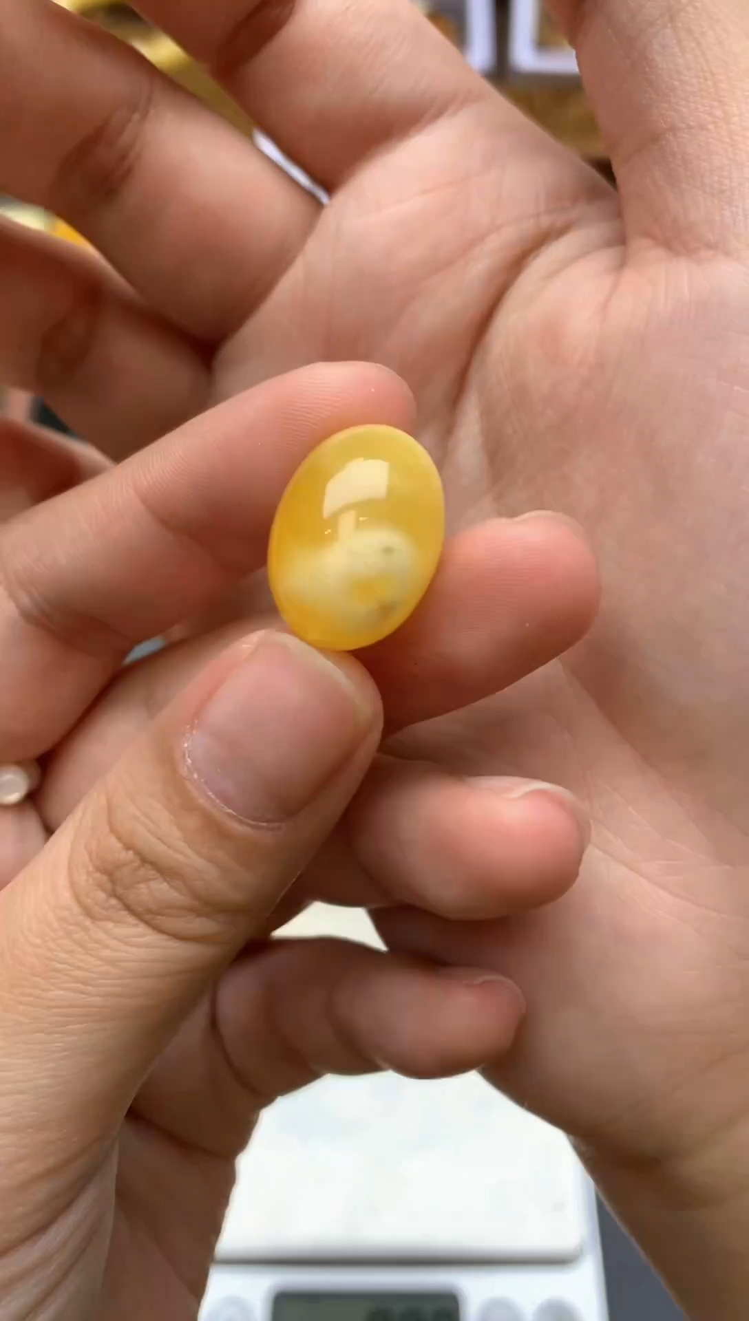 【闪购商品】琥珀珠宝奇石未镶嵌008琥珀蜜蜡花粉有纹小坑介意勿拍