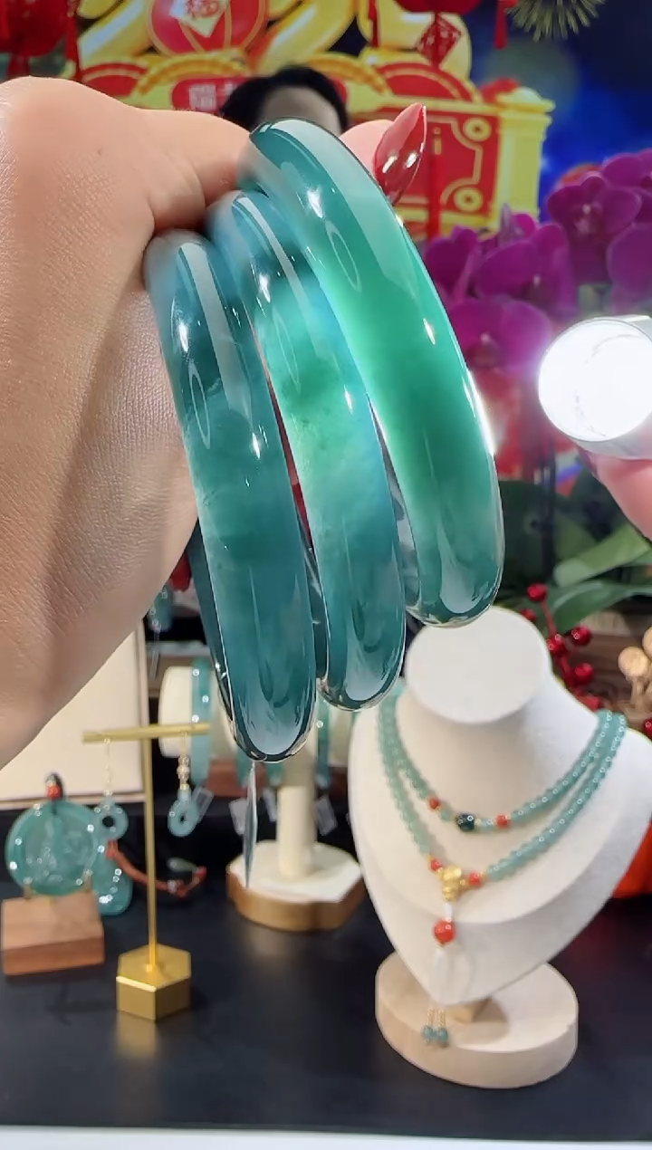 【闪购商品】定制翡翠手镯正圈未镶嵌圈口可选多样性发一