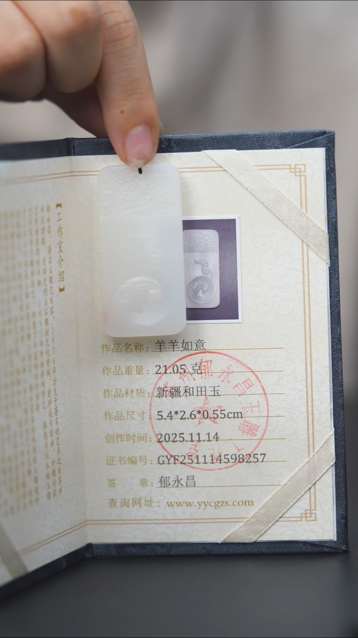 吊坠(赠链)未镶嵌和田玉 （大师）21.5g HA003421
