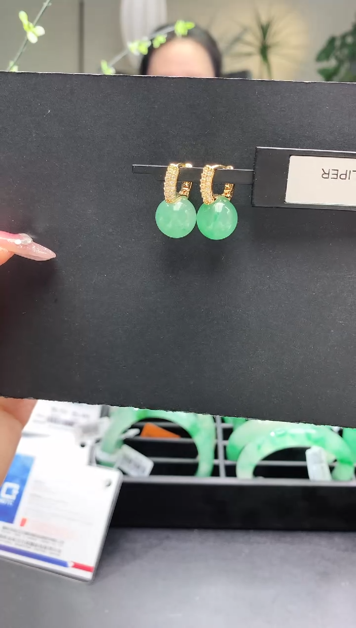 石英质玉合金耳坠耳坠