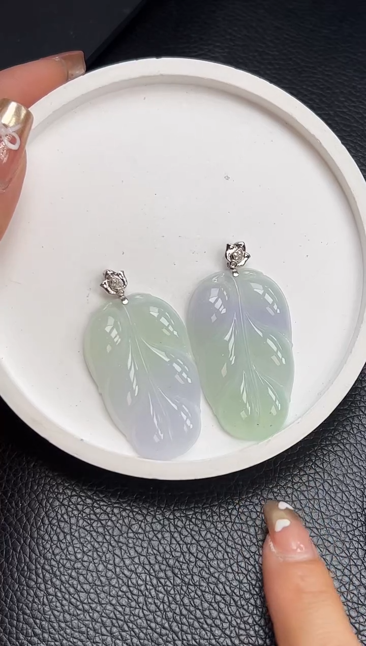 【闪购商品】翡翠颈饰18K金镶嵌YM1059-15 叶子多样性发一