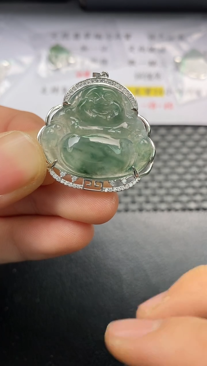 【闪购商品】翡翠颈饰银S925镶嵌挂件