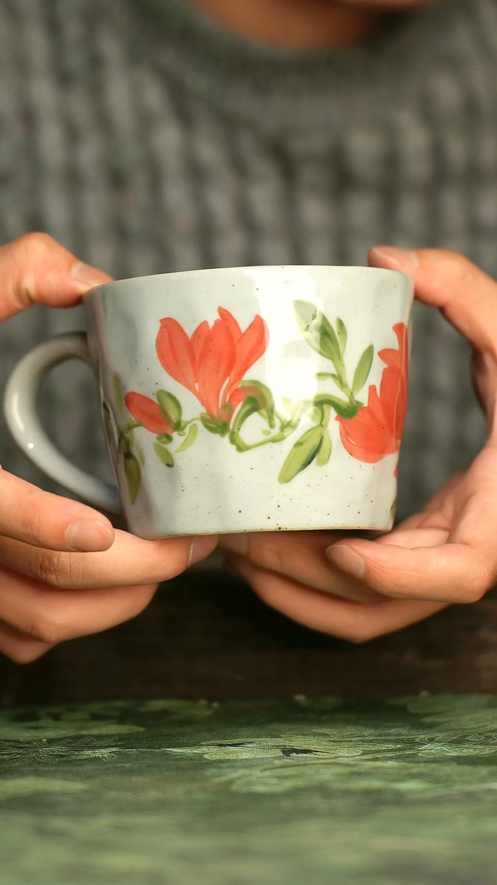 青诗集手工手绘瓷器