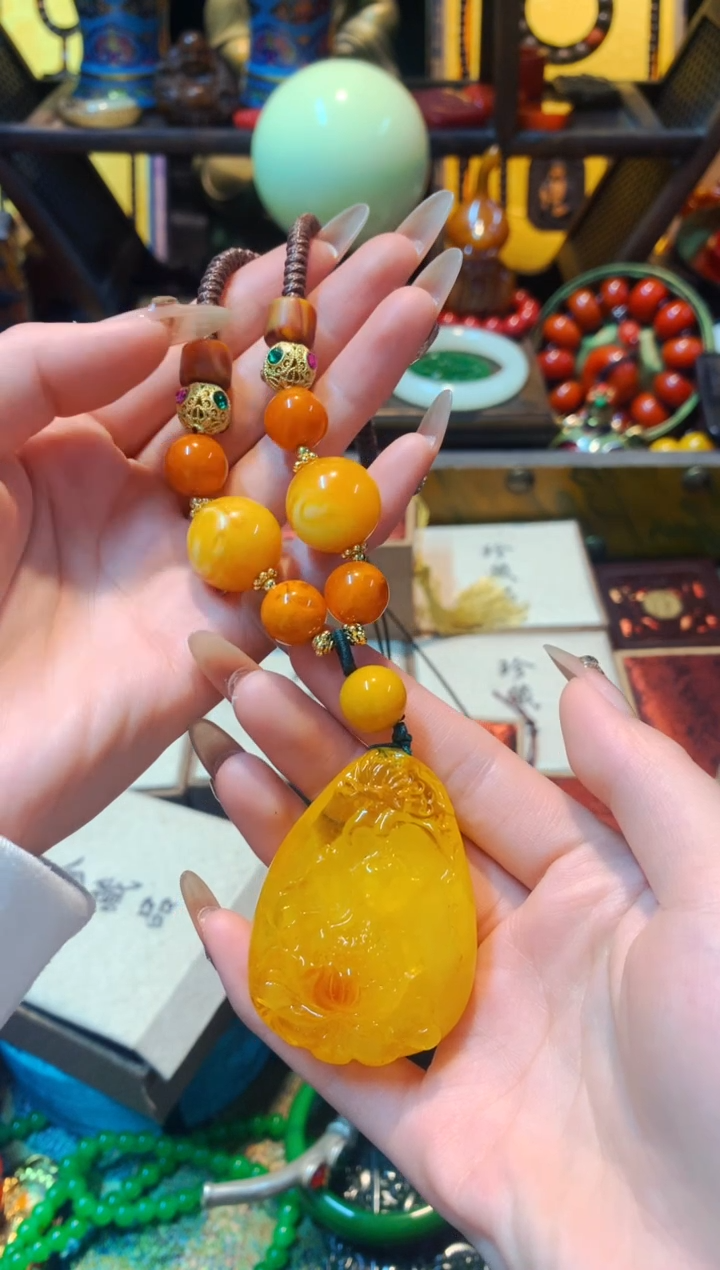 【闪购商品】蜜蜡颈饰未镶嵌主播推荐主播推荐