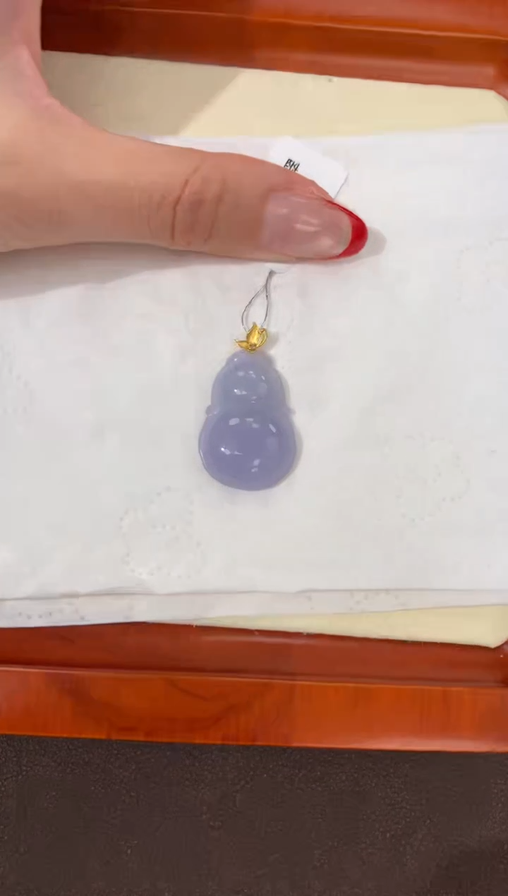 【闪购商品】翡翠颈饰18K金镶嵌天然缅甸a货翡翠