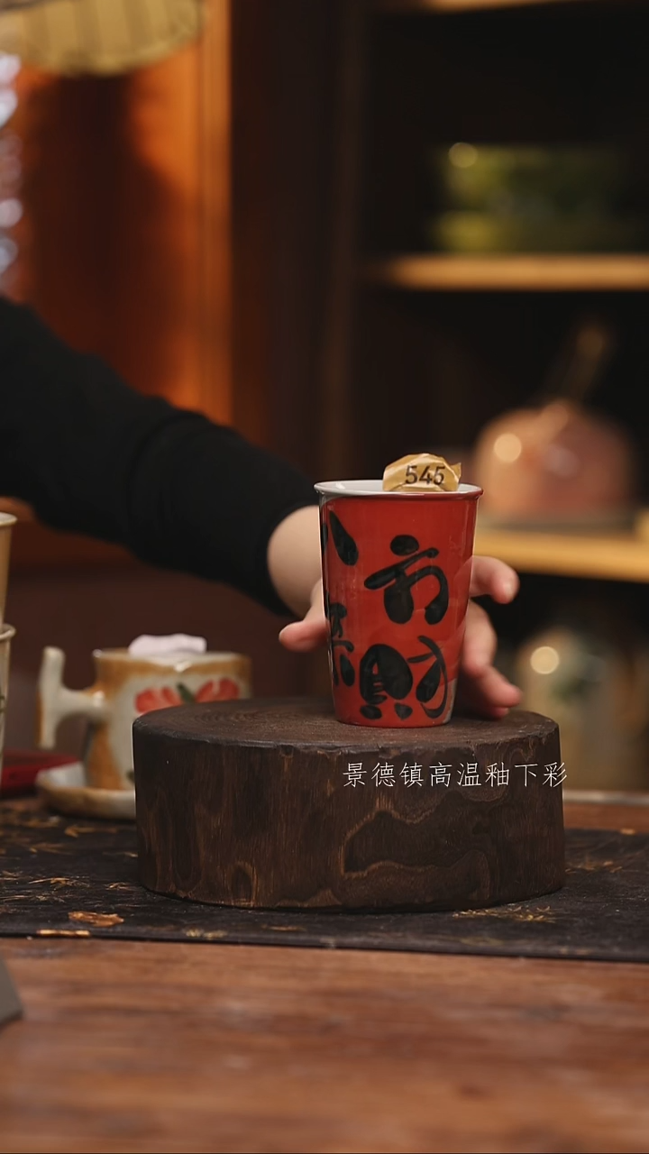 陶瓷景德镇高温釉下手绘陶瓷@L545@