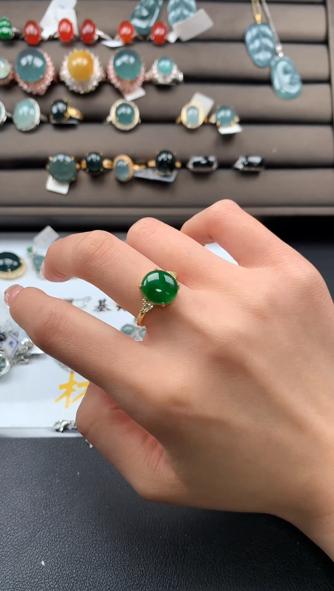 【闪购商品】翡翠戒指银S925镶嵌32132131