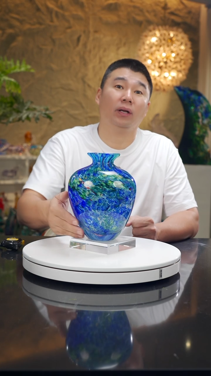 手工艺品琉璃设计款莫奈花园花器