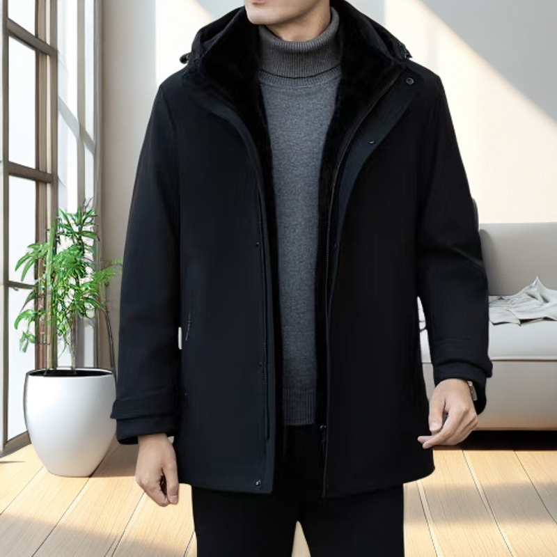 【8720】中款加厚活里活面商务可脱卸外套棉服
