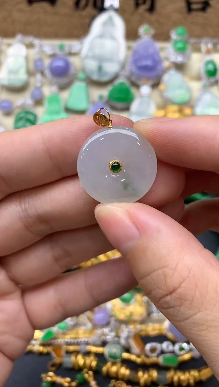 【闪购商品】翡翠颈饰18K金镶嵌141-中国好珍宝