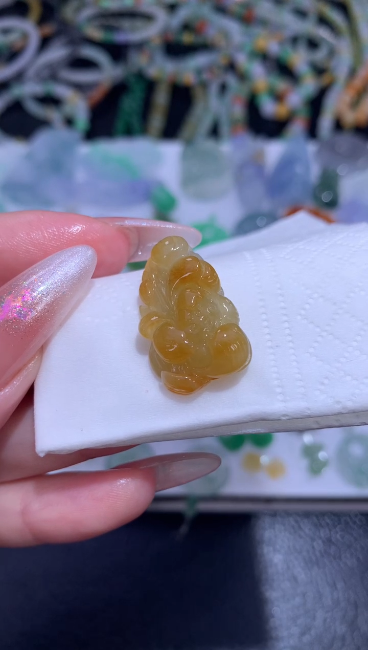 未镶嵌定制翡翠莲花