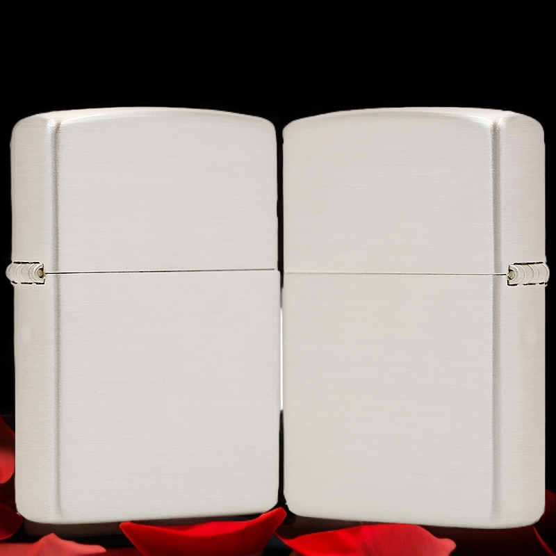 ZIPPO/之宝打火机常规205【镀银拉丝光板】原装正品煤油机DYJ1