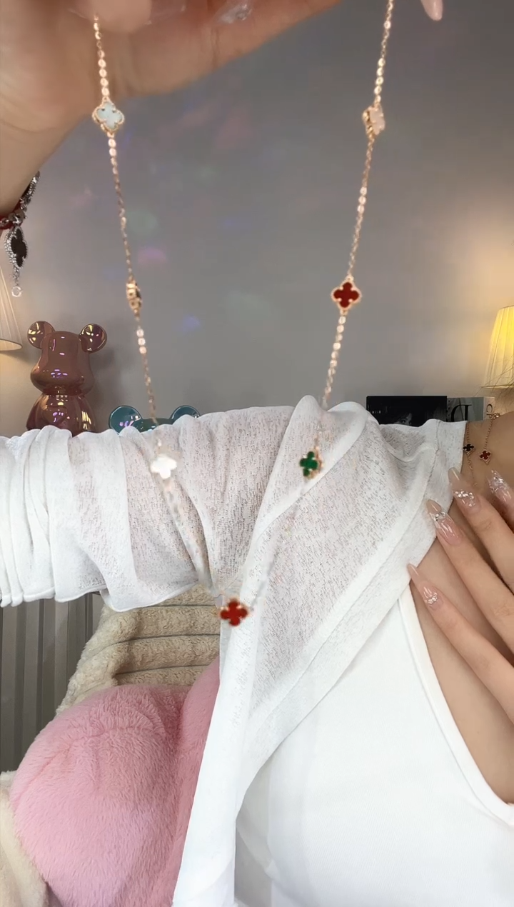 【闪购商品】玛瑙/玉髓颈饰18K金镶嵌项链