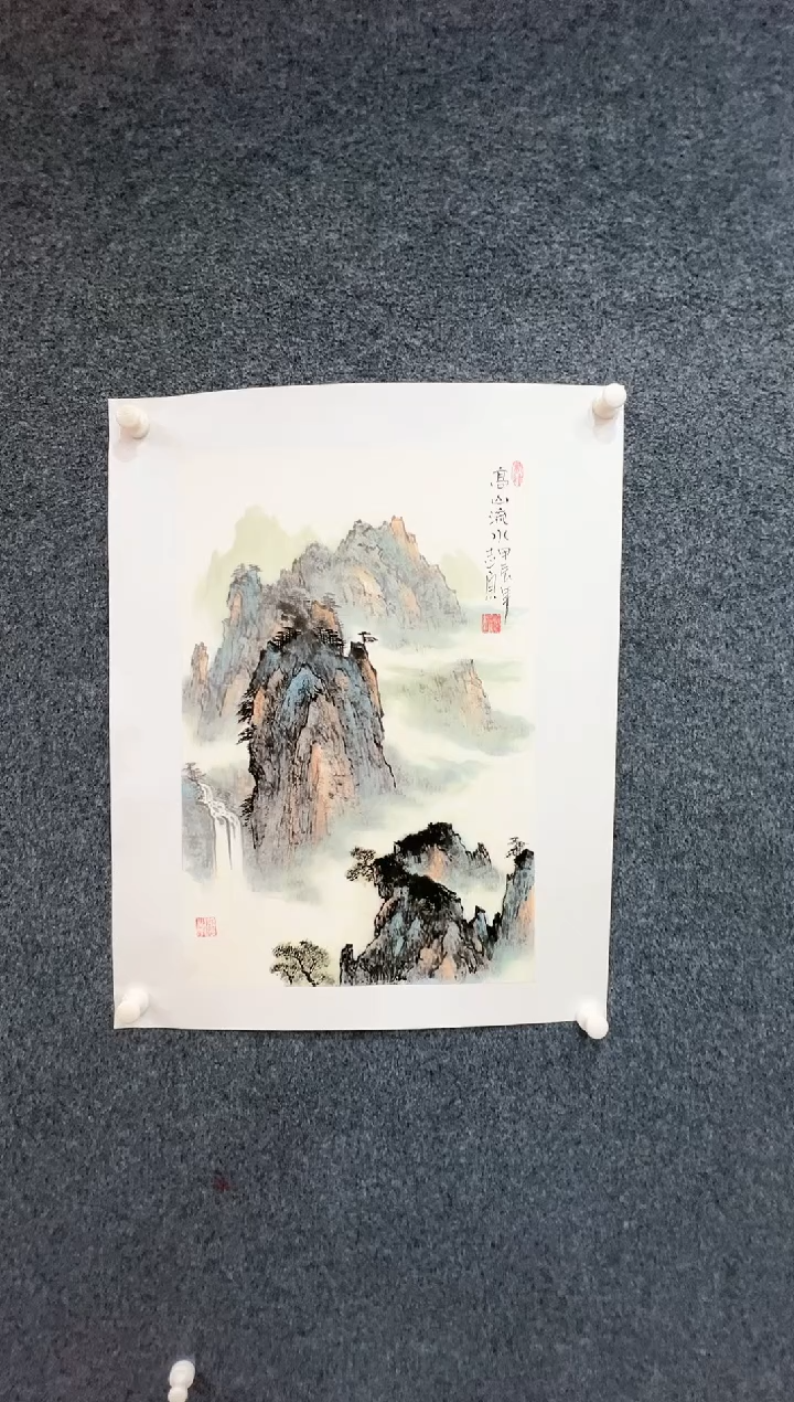 【闪购商品】国画1.25-郑志宗-四尺三开-074