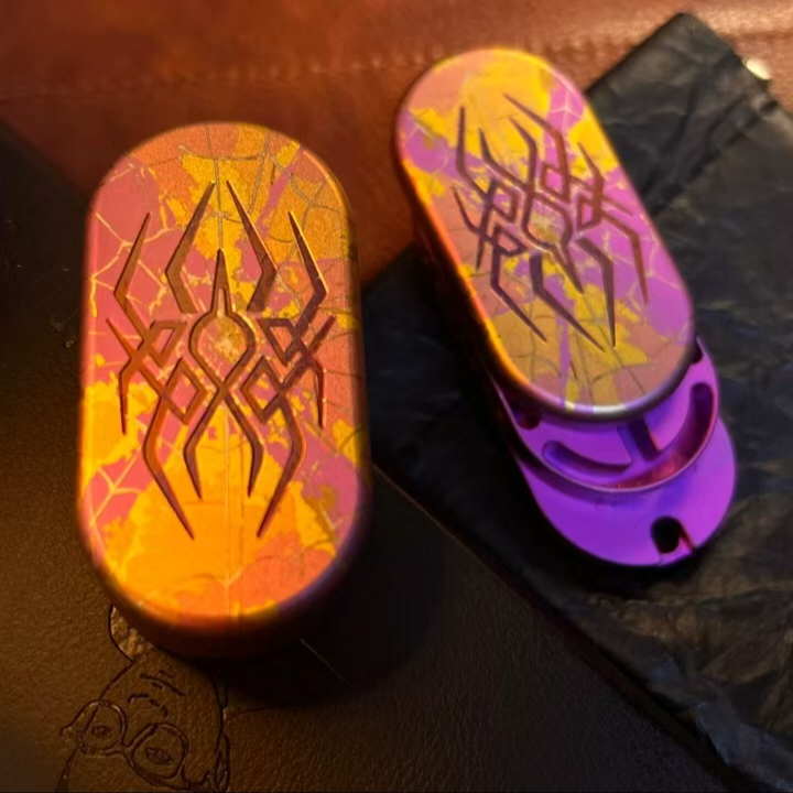 夺趣猫哈噜蜘蛛音叉2.0 钛合金阳极氧化炫酷音叉直推三层空灵声