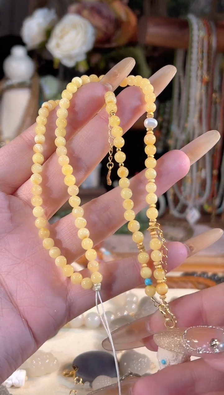 【闪购商品】蜜蜡项链银S925镶嵌多样性发货其一