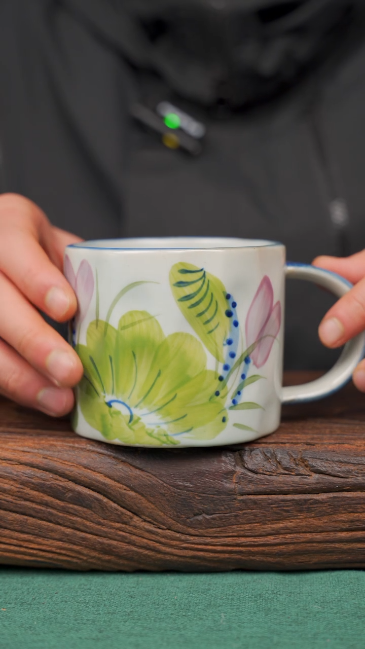 【闪购商品】瓷片70寻一缕瓷香杯釉下手工手绘瓷器