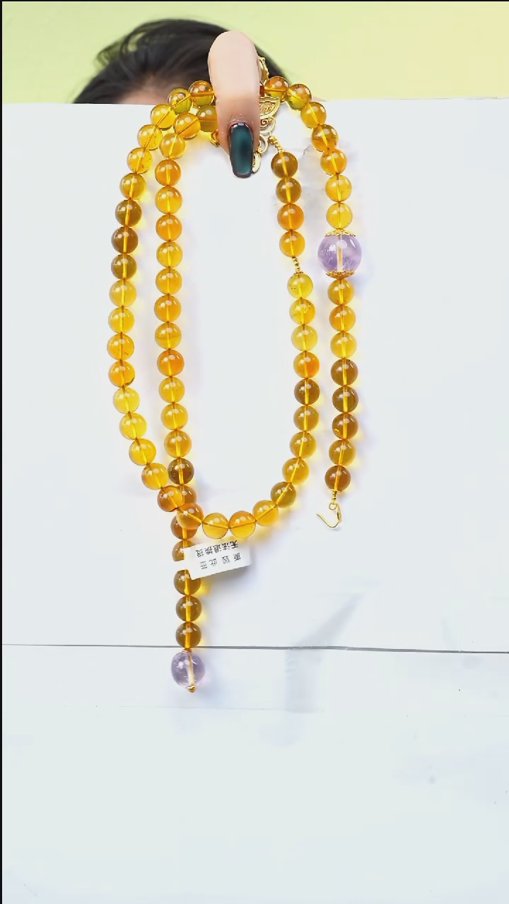 【闪购商品】琥珀颈饰未镶嵌多人