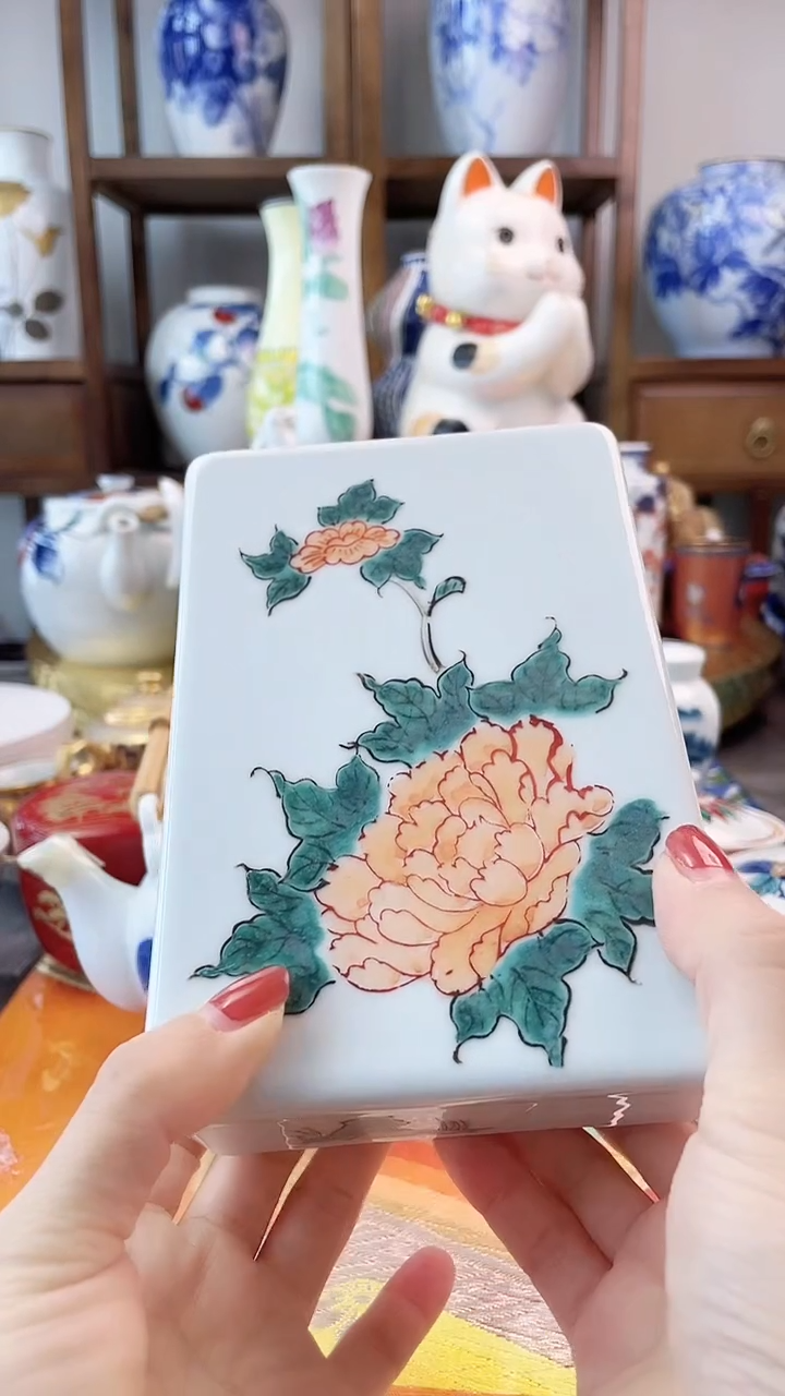 【闪购商品】盘锅岛手绘收纳盒（有窑带)