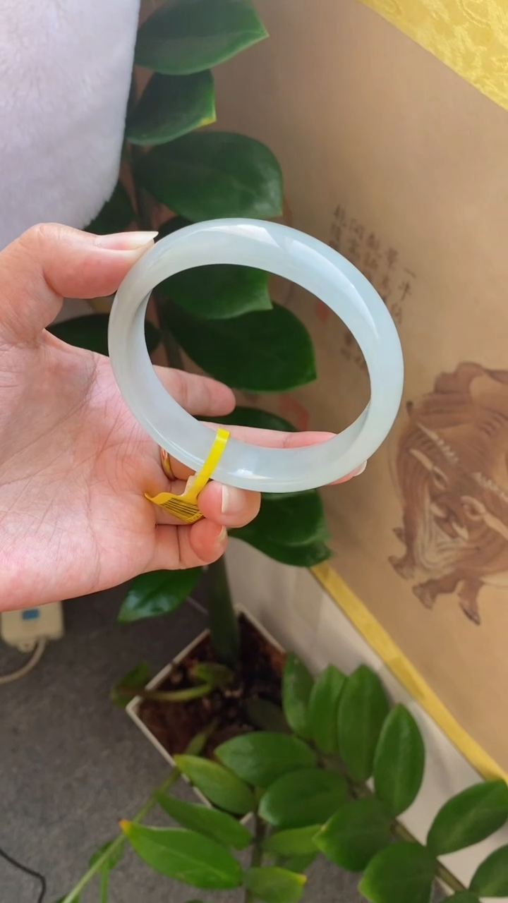 【闪购商品】翡翠手镯未镶嵌（血漏必买）老坑宽轮胎冰晴绿42号