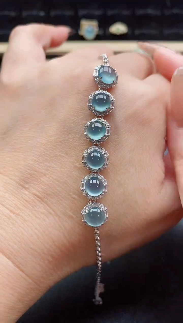 银S925镶嵌戒指翡翠1