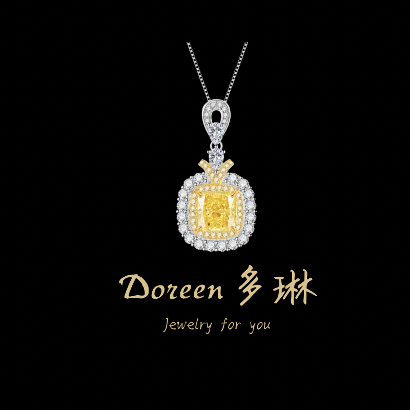 铜合金项链 黄色方形双色金项链XS1249