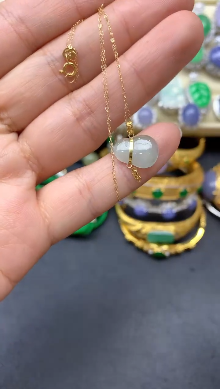 【闪购商品】翡翠颈饰18K金镶嵌57-中国好珍宝