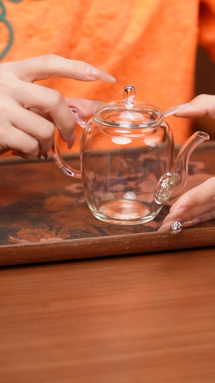 【闪购商品】玻璃茶壶/小满月壶/粉色/小满怀