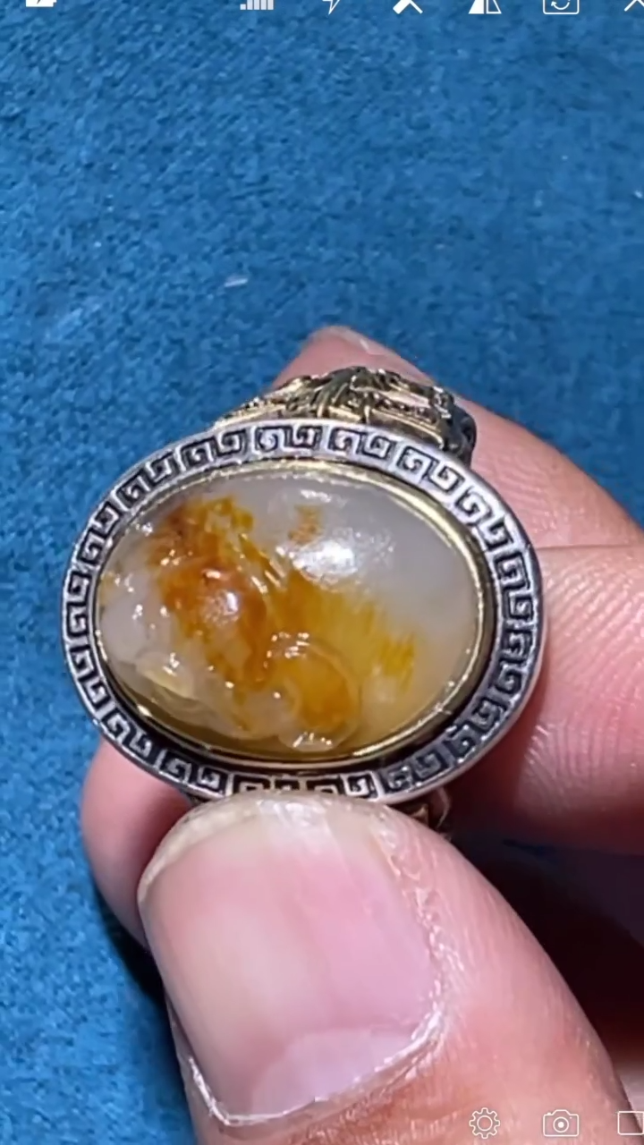 【闪购商品】定制和田玉YY哼哼来米戒指  活口