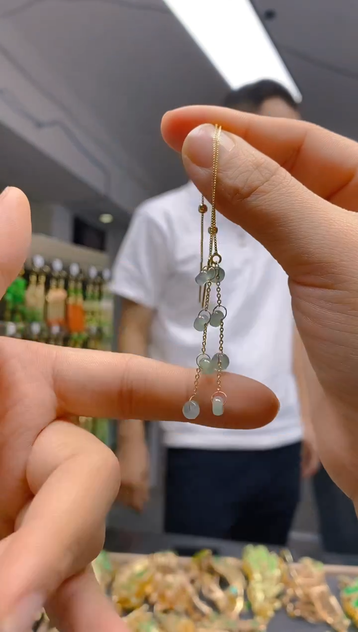 【闪购商品】翡翠耳饰合金0557翡翠耳线