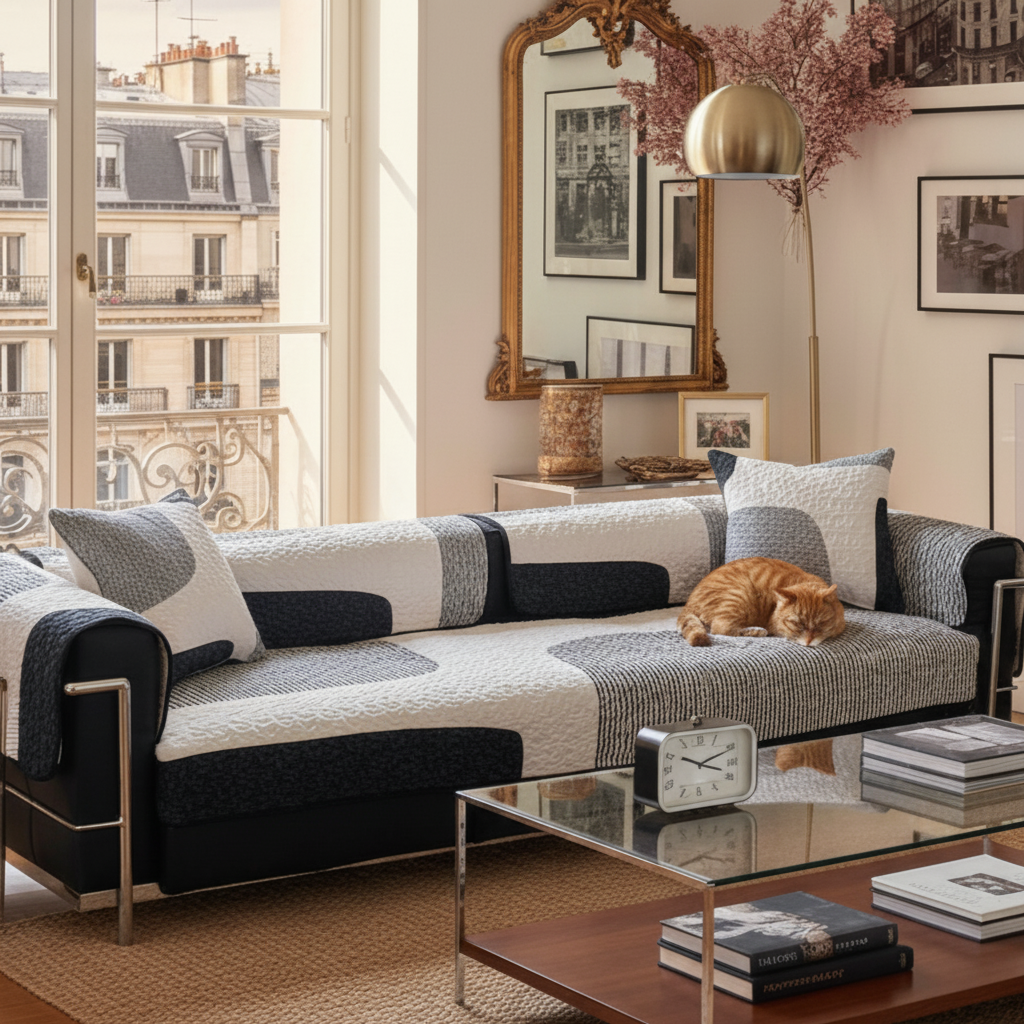 【巴赫】四季通用北欧现代沙发垫简约几何时尚防滑坐垫客厅沙发巾