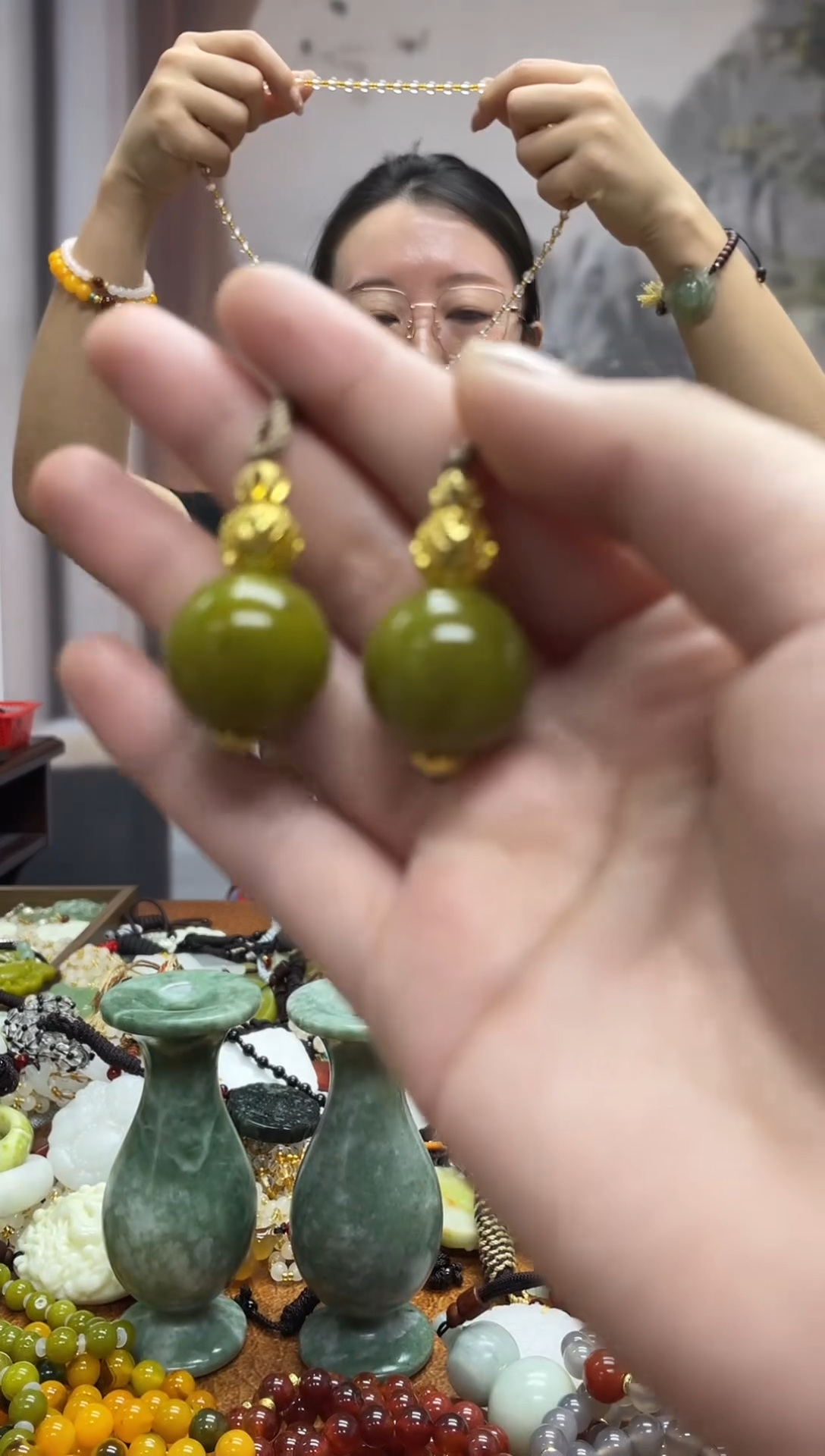 未镶嵌岫玉吊坠多样性发货拍一发一