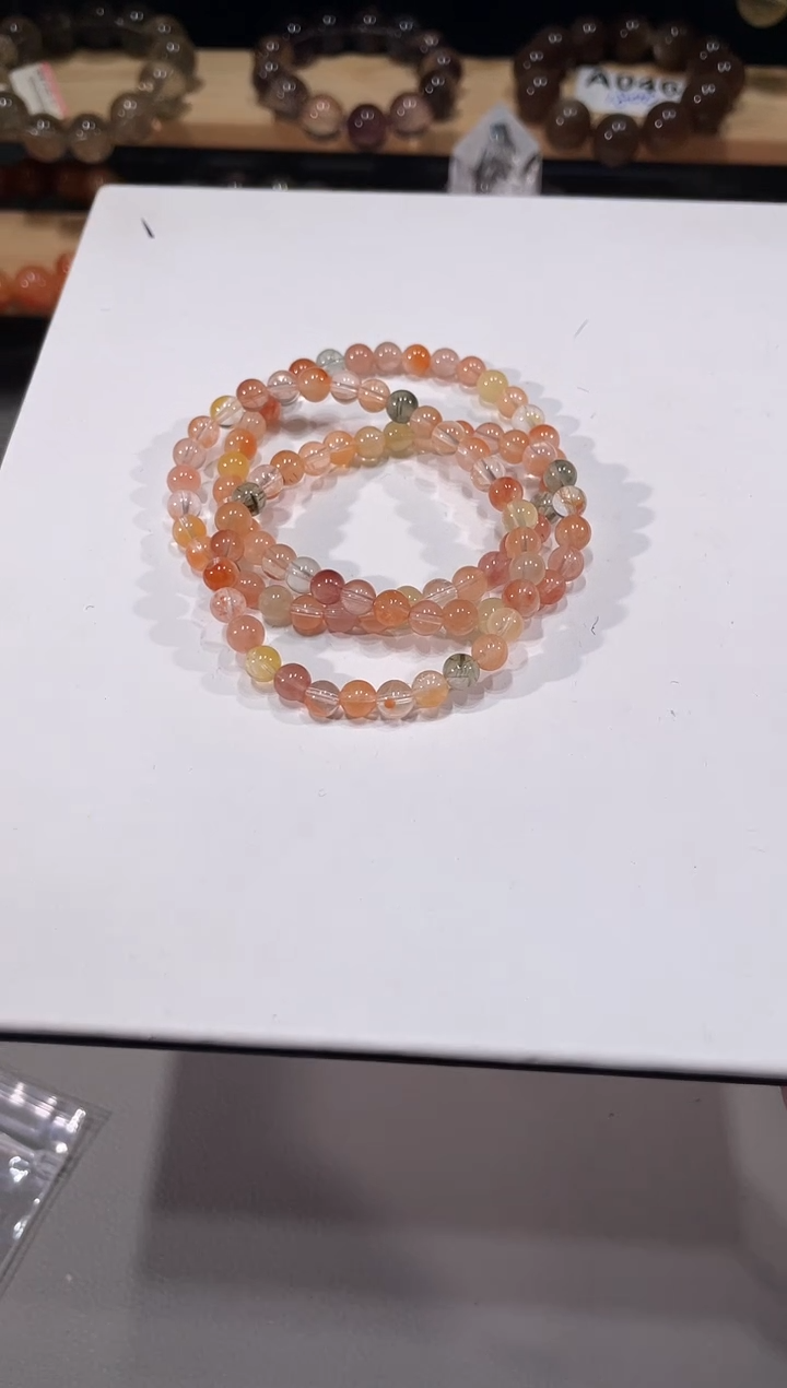 未镶嵌手链水晶TM21兔毛多圈手链6mm