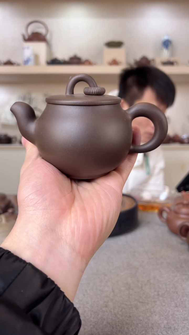 【闪购商品】紫砂茶壶道洪单圈 紫泥 半手工