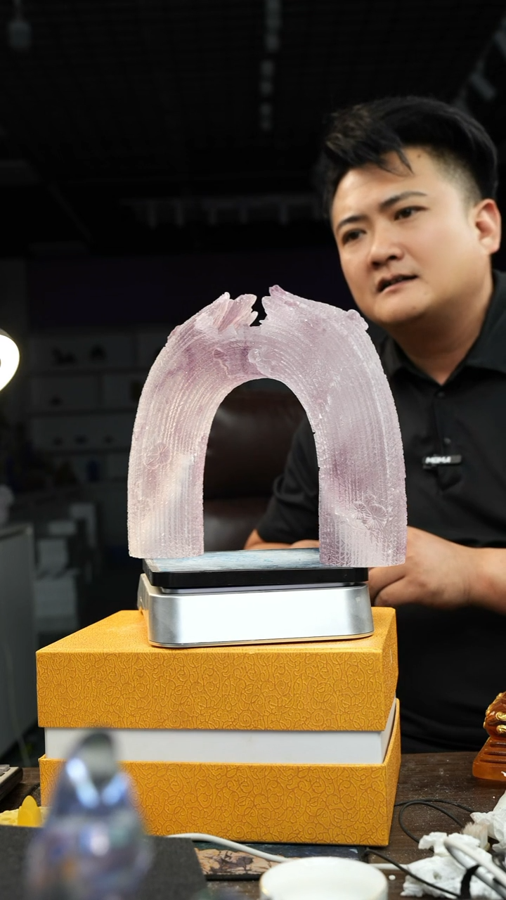 手工艺品琉璃烟**间古法琉璃紫色摆件