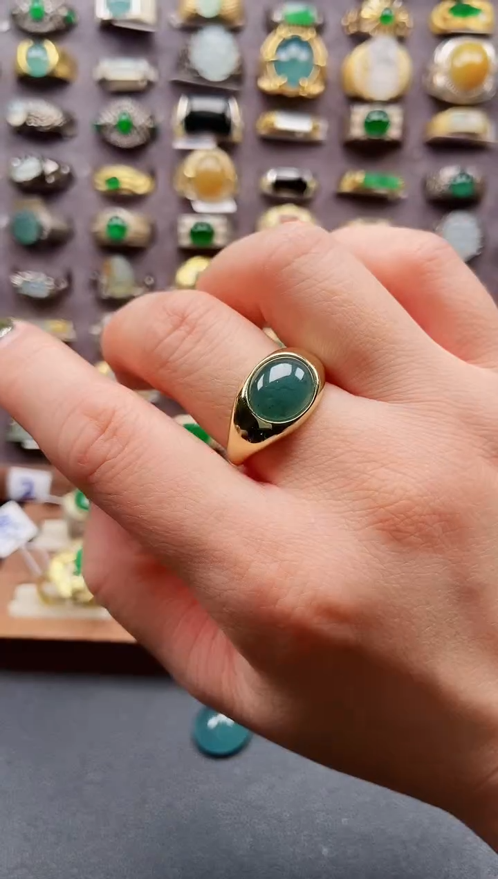 未镶嵌戒指翡翠纯天然A货翡翠男戒