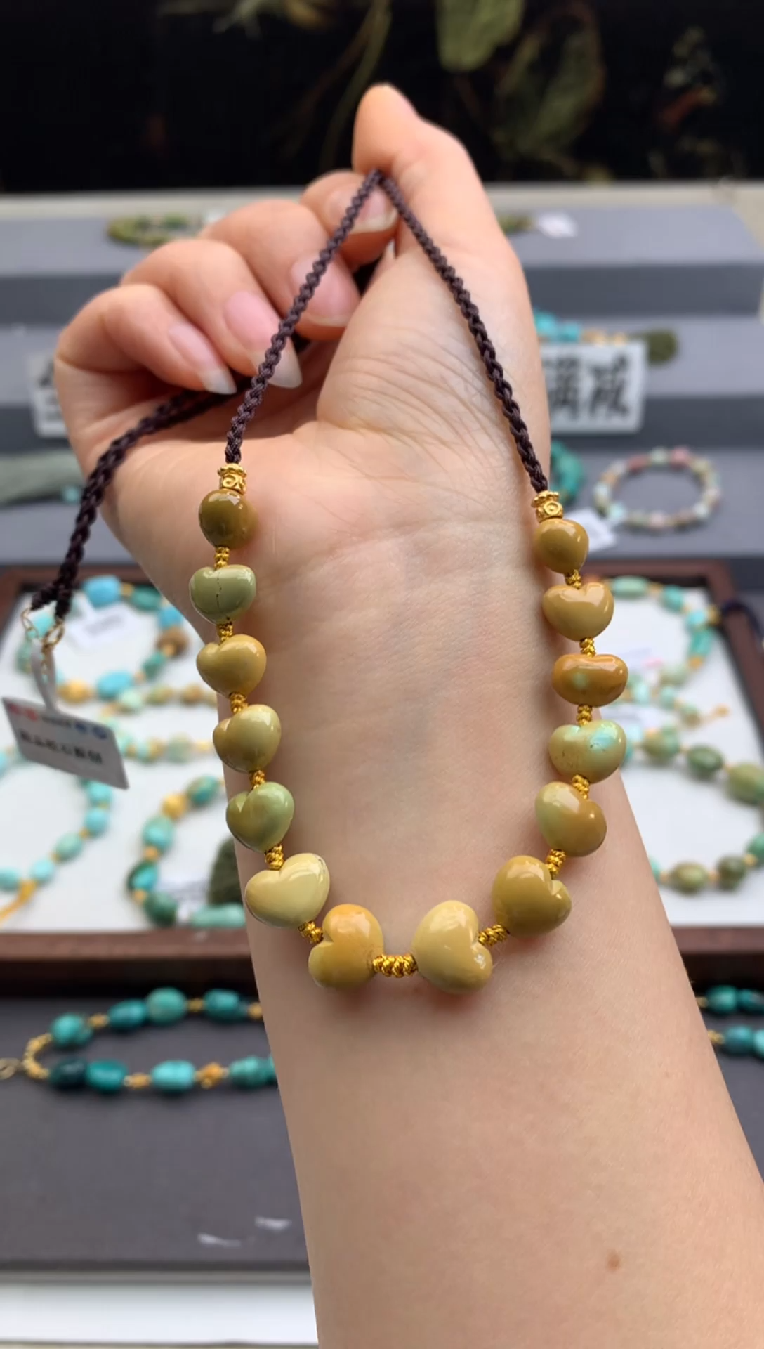 未镶嵌绿松石锁骨链茜.X82